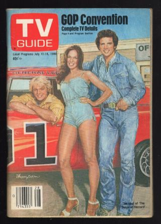 1980 Tv Guide Covers Only The Dukes Of Hazzard Cast Barbara Bach & General Lee
