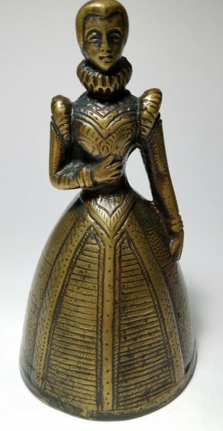 Brass Bronze Metal Lady Bell - Queen Elizabeth I (ar)