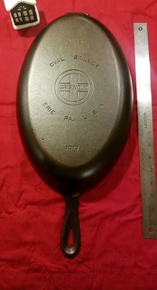 Hard To Find Griswold Erie,  Pa No 15 Oval Skillet Also Known As The Fish Pan