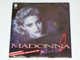 Madonna Live To Tell Japan 7 " Sire P - 2106 Promo Black Vinyl