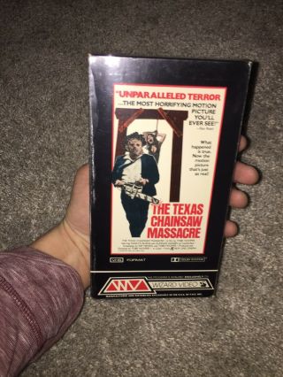 The Texas Chainsaw Massacre Wizard Video Release Vhs Tape 1982 Vintage Glossy