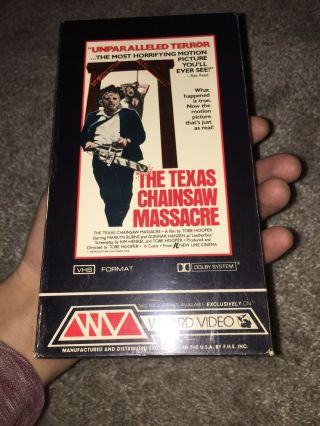 The Texas Chainsaw Massacre Wizard Video Release VHS Tape 1982 Vintage Glossy 2