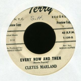 Cletus Marland Every Now And Then On Terry Promo Northern Soul 45 Hear