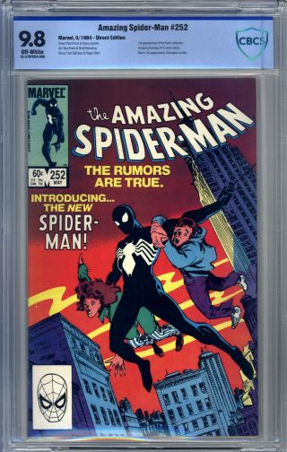 Spider - Man 252 Cbcs 9.  8 1st Black Costume/venom,  Black Cat,  Af 15 Swipe