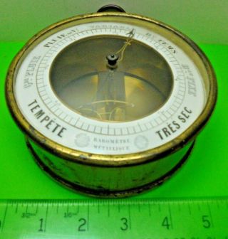 Antique Victorian Pouzet Geneve 1851 Bourdon Barometer Early Aneroid Barometer