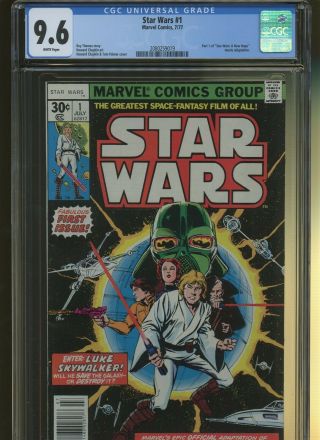 Star Wars 1 Cgc 9.  6 | Marvel 1977 | Part One Of " A Hope " Movie Adaptation