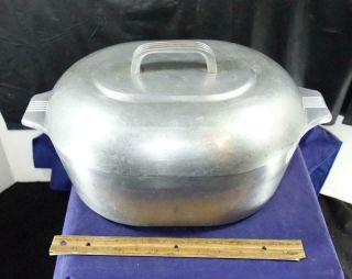 Vintage Wagner Ware Magnalite Roaster Cooker Pan W/ Trivet & Lid 4266 - P Sidney O