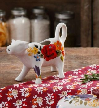 Pioneer Woman Timeless Floral Cow Creamer Fall Flowers 2
