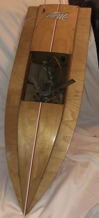 Vintage 32 " Dumas Chris Craft Deep Vee 40 Wood Model Boat Kit R/c Miller Beer