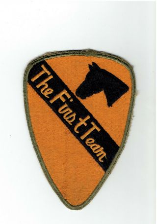 1950s 1st Cavalry Division Patch " The First Team " Variation