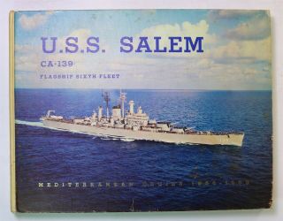 Uss Salem Ca - 139 1956 1957 1958 Mediterranean Deployment Cruise Book Cruisebook