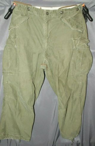 Post Korean War Era Us Army M1951 Field Trousers Shell Size Medium Regular