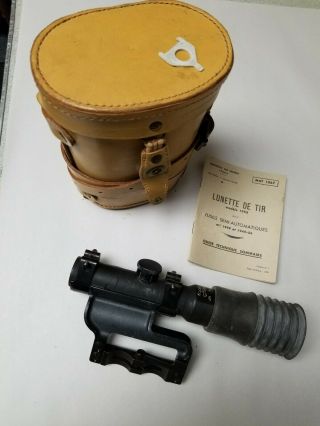 French Mas 49 Sniper Scope With Leather Case Serial Number 21249.