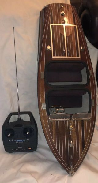 Vintage 30” Dumas Chris Craft Runabout Wood Toy Model Boat Kit R/c W/ Pro Boat