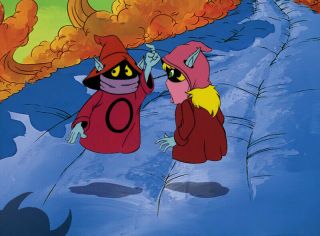 He - Man/she - Ra Masters Of The Universe Animation Art Orko And Dree Elle Cel