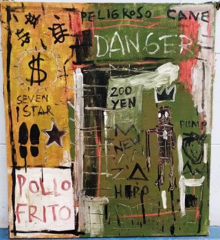 Painting By Jean - Michel Basquiat 1982 Acrylic On Canvas Untitled