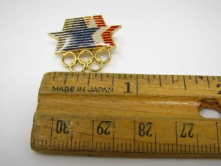 Vintage Collectible Pin: Olympic Rings Stars Design 3