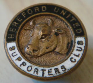 Hereford United Fc Vintage Supporters Club Badge Maker W.  O Lewis Button Hole