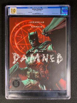 Batman: Damned 1 Cgc 10.  0 (2018) - Variant Cover - Hot & Priced To Sell