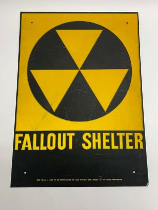 14x10 Reflective Metal Nuclear Fallout Shelter Sign Us Army Dod Fs2 Org