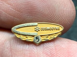 Cosmodyne Stunning Vintage Gold Filled 5 Years Of Service Award Pin.