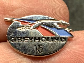 Greyhound Bus Lines Dog Logo Design 15 Years Of Service Award Pin.