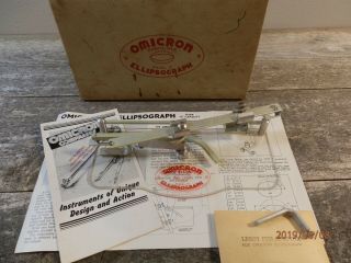 1950s Omicron Ellipsograph Model 17 Complete W/ Box And Instructions