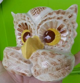Vintage Ceramic Owl Eye Glasses Stand/holder Made By 60s 70d Lula Style