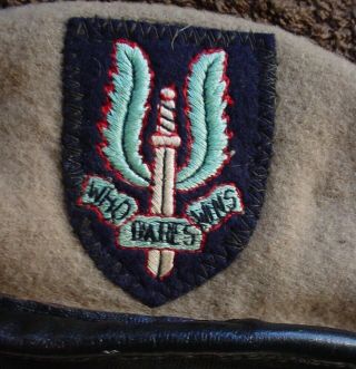 Rhodesian Special Air Service Regiment Beret And Badge,  Late 1960 