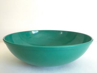 Vintage Mid Century Modern Melmac Melamine Extra Large Teal Green Serving Bowl