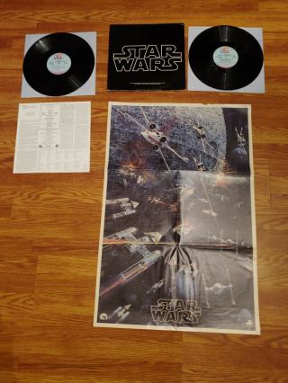 1977 Star Wars - Soundtrack 2 Lp 2t - 541 Includes Poster Vinyl Records