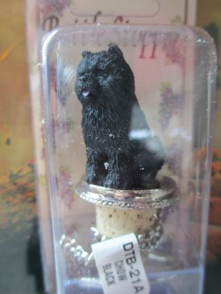 Chow Chow Black Wine Stopper