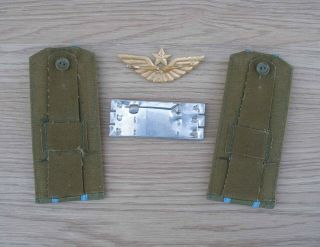 Russian Soviet Army Shoulder Boards Hat Cap Badge Colonel Air Force 1960 ' s 2