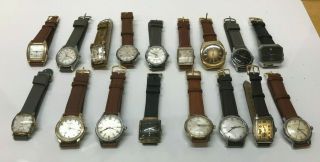 17 - Vintage Mechnical Men Wrist Watch W/bands - Great Buy