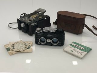 Vintage View - Master Fc - 1 Film Cutter And Viewmaster Personal Stereo Camera Reels