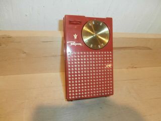 Vintage Regency Cherry Red Transistor Radio Serial 119889 Model Tr - 1