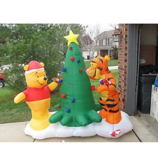 Gemmy Pooh Tigger Christmas Tree Inflatable Very Rare 2