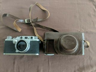 Leica Drp Ernst Leitz Wetzlar Camera W Leather Case No 499762 Vintage