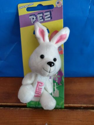 2012 Pez Dispenser Plush Rabbit Key Ring Or Backpack Chain,  Candy Missing