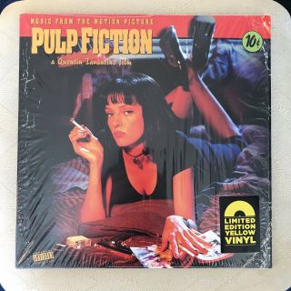 Pulp Fiction Movie Soundtrack Rare Official Hmv Limited Edition Yellow Vinyl Lp