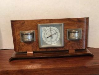 Lufft German Art Deco Barometer Thermometer Hygrometer Desktop Weatherstation