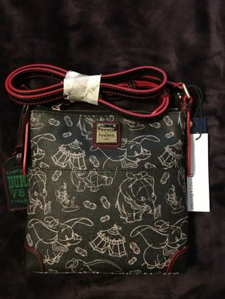 Disney Dooney & Bourke Dumbo 75th Anniversary Letter Carrier Bag With Tags
