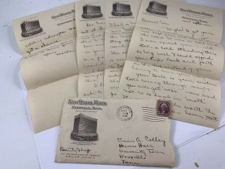 Vintage 1934 Handwritten Letter On Letterhead From Sam Davis Hotel Nashville Tn