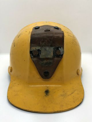 Vintage Mining Safety Yellow Msa Comfo Cap Miners Low Vein Hard Hat