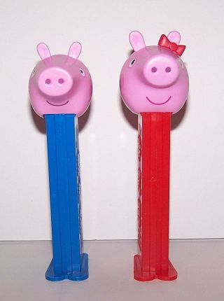 2018 European Pez Dispenser Peppa Pig And George Loose Near To