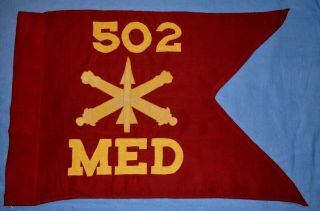 Medical Detachment 502nd Air Defense Artillery Guidon,  Dated 1959