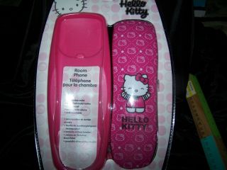 Sanrio - Hello Kitty Pink Landline Wall Telephone With Phone Cord Extra Features