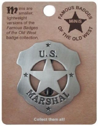 2 Great Badges - - Father - Son Special US Marshall for Dad,  Mini Marshall for Son 2