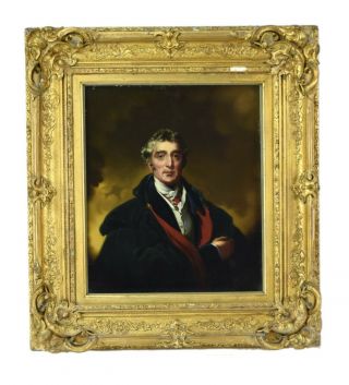 1840s Oil Painting Portrait Arthur Wellesley Duke Of Wellington After Lawrence