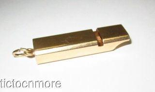Vintage 14k Gold Tiffany & Co Whistle Pendant Rectangle Figural Charm 6.  1g